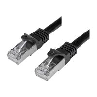 StarTech.com Startech 3m CAT6 Ethernet Cable, 10 Gigabit Shielded Snagless RJ45 100W PoE Patch Cord, CAT 6 10GbE SFTP Network Cable w/Strain Relief, Black, Wiring is UL Certified/TIA - Category 6 - 26AWG (N6SPAT3MBK)
