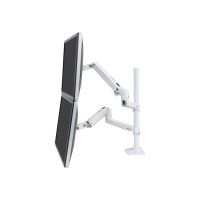 Ergotron LX - Befestigungskit (Doppelarm, hohe Säule) - für 2 LCD-Displays - Aluminium - weiß - Bildschirmgröße: bis zu 101,6 cm (bis zu 40 Zoll)