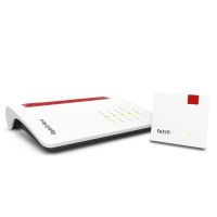 FRITZ! Mesh Set 7530 AX + 1200 AX, Rot, Weiß, Intern, Mesh-System, Dual-Band (2,4 GHz/5 GHz), Wi-Fi 6 (802.11ax), 2400 Mbit/s