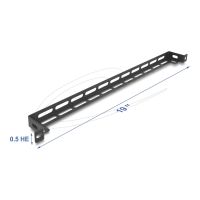 Delock Kabelführungsplatte für Schaltschrank - L-shaped, 50 mm, with cable tie fastening - Schwarz - 0.5U - 48.3 cm (19")