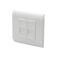 DIGITUS Leerdose für Keystone Module, Rahmen 80x80mm, Französischer Typ