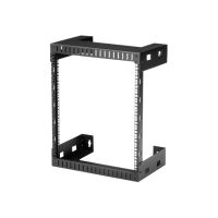 StarTech.com 2-Pfosten 12HE Heavy-Duty Wandmontage Netzwerk-Rack, 19" Open Frame Server Rack, 12" Tief, Wandmontage Daten-Rack für IT / AV / Patch Panel / Computer Geräte - Käfigmuttern und Schrauben inkl., Wandmontiertes Regal, 12U, 90 kg, Ablageschienen