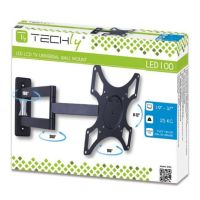 Techly LED 100 - Befestigungskit (Schwenkarm-Wandhalterung) - für LCD-Display - Schwarz - Bildschirmgröße: 48.3-94 cm (19"-37")