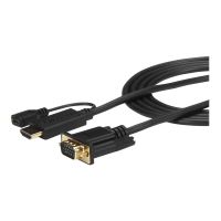 StarTech.com 1,8m aktives HDMI auf VGA Konverter Kabel - HDMI zu VGA Adapter 180cm - Schwarz - 1920x1200 / 1080p - Adapterkabel - HDMI, Mikro-USB Typ B (nur Strom)