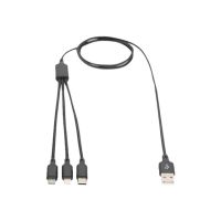 DIGITUS 3-in-1 USB-Ladekabel, 1m