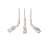 DIGITUS CAT 6A F-FTP abwinkelbares Patchkabel, Kupfer, 5 m,  grau, 10 Stück