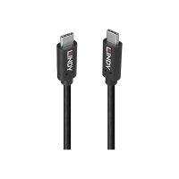Lindy USB-Kabel - USB-C (M) zu USB-C (M) - USB 3.2 - 20 V - 5 A - 1 m - 4K60Hz (4096 x 2160)