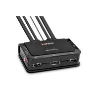 Lindy 2 Port DisplayPort 1.2, USB 2.0 & Audio