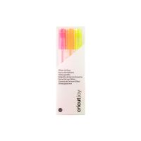 Cricut Joy - Tintenroller - Glitter Neon Yellow, Glitter Neon Pink, Glitter Neon Orange - Dunkel - Geltinte - 0.8 mm (Packung mit 3)