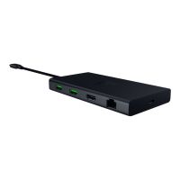 Razer USB-C Dock, Kabelgebunden, USB 3.2 Gen 1 (3.1 Gen 1) Type-C, 85 W, 10,100,1000 Mbit/s, Schwarz, MicroSD (TransFlash), SD
