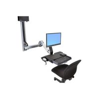 Ergotron Sit-Stand Combo Extender - Montagekomponente (Verlängerungsarm, Wandschienenhalterung, Armabdeckung, Befestigungsmaterialien)