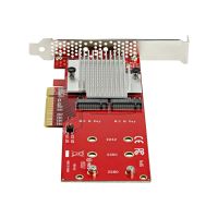 StarTech.com Dual M.2 PCIe SSD Adapter Karte - x8 / x16 Dual NVMe oder AHCI M.2 SSD zu PCI Express 3.0 - M.2 NGFF PCIe (M-Key)