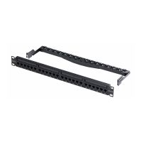 StarTech.com Patch Panel - geeignet für Wandmontage, Rack montierbar - CAT 5e/6 - UTP - Schwarz - 1U - 48.3 cm (19")
