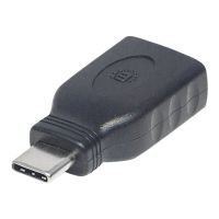 IC Intracom Manhattan USB-C to USB-A Adapter, Male to Female, 5 Gbps (USB 3.2 Gen1 aka USB 3.0)