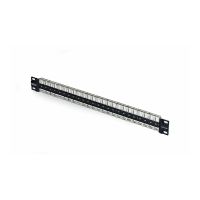 StarTech.com Startech - Leeres Keystone-Patchpanel - für RJ45 - geeignet für Wandmontage, Rack montierbar - CAT 6a/8 - STP/UTP - Schwarz - 1U - 48.3 cm (19")