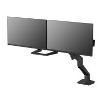 Ergotron HX - Befestigungskit (Griff, Gelenkarm, Spannbefestigung für Tisch, Tischplattenbohrung, 2 Drehgelenke, Befestigungsteile, Verlängerungsteil, Scharnierbogen) - für 2 Monitore - mattschwarz - Bildschirmgröße: bis zu 81,3 cm (bis zu 32 Zoll)
