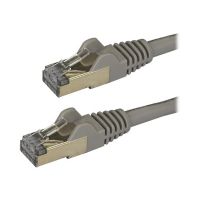 StarTech.com Startech 2m CAT6A Ethernet Cable, 10 Gigabit Shielded Snagless RJ45 100W PoE Patch Cord, CAT 6A 10GbE STP Network Cable w/Strain Relief, Grey, UL Certified Wiring/TIA - Category 6A - 26AWG (6ASPAT2MGR)