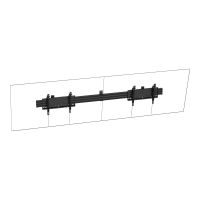 Vision Befestigungskit (Wandmontage, Schienenmontagesockel) - robust - für 2 LCD-Displays - Querformat - Stahl, Aluminium - Schwarz - Bildschirmgröße: 140-191 cm (55"-75")