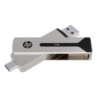 HP PNY 911 Pro, 1 TB, USB Type-A / USB Type-C, 3.2 Gen 2 (3.1 Gen 2), 1000 MB/s, Drehring, Silber
