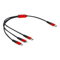 Delock 3 in 1 - Kabel nur zum Laden - USB-C männlich zu Micro-USB Typ B, Lightning, USB-C männlich