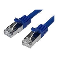 StarTech.com Startech 50cm CAT6 Ethernet Cable, 10 Gigabit Shielded Snagless RJ45 100W PoE Patch Cord, CAT 6 10GbE SFTP Network Cable w/Strain Relief, Blue, Wiring is UL Certified/TIA - Category 6 - 26AWG (N6SPAT50CMBL)