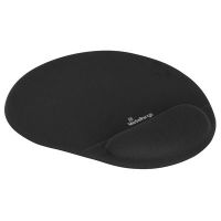 MEDIARANGE MROS250, Schwarz, Einfarbig, Stoff, Handgelenkauflage, Anti-Rutsch-Basis