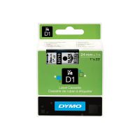 Dymo D1 - Selbstklebend - Schwarz auf Transparent - Rolle (2,4 cm x 7 m)