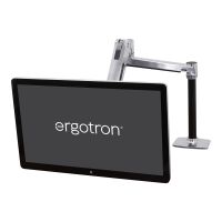 Ergotron LX HD Sit-Stand - Befestigungskit (Gelenkarm, Stange, VESA-Adapter, Tisch-Klemme, Befestigung für Kabeldurchgang)