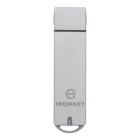 Kingston IronKey 64GB Basic S1000 Encrypted USB 3.0 FIPS 140-2 Level 3, 64 GB, USB Typ-A, 3.2 Gen 1 (3.1 Gen 1), 230 MB/s, Kappe, Silber