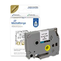 MEDIARANGE Laminiert - permanenter Klebstoff - Schwarz auf Weiß - Rolle (1,2 cm x 8 m)