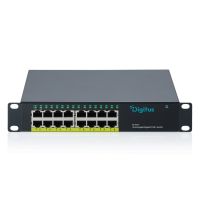 DIGITUS 10" Gigabit 16-Port Unmanaged PoE+ Switch (120W)