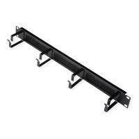 ROLINE Patch Panel - 44 x 60 mm, mit Bürstenstreifen - RAL 9005, Jet Black - 1U - 48.3 cm (19")