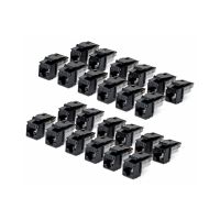 StarTech.com Cat6 Keystone Jack Modul, 24er-Pack RJ45 Ethernet Keystone Buchse, UTP Cat6 Wandbuchse, 90 Grad 110 Punch Down Buchse, Schwarz, Abgewinkelt, Schwarz, RJ-45, Buchse, Buchse, 10GBase-T