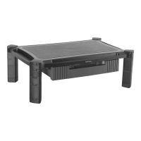 StarTech.com Startech Monitor Ständer mit Schublade - Höhenverstellbar - Groß: 50cm - Computer Monitorständer bis zu 32 Zoll - Aufstellung (Gestelloberfläche, 8 kleine Steigleitungen, 4 große Steigleitungen)