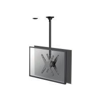 Neomounts FPMA-C340DBLACK Doppel Monitor-/TV-Deckenhalterung 32-75" - H 106-156 cm, 100 x 100 mm, 400 x 400 mm, -10 - 0°, -180 - 180°, 6°, Schwarz