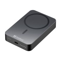 SANDBERG 1000 ALU - Induktive Power Bank - Li - 10000 mAh - 38.5 Wh - 20 Watt - 3 A (USB-C)