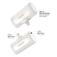 LogiLink PA0349W, 5000 mAh, 20 W, Weiß