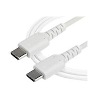 StarTech.com StarTech 2m USB C Charging Cable, Durable Fast Charge & Sync USB 2.0 Type C to USB C Laptop Charger Cord, TPE Jacket Aramid Fiber M/M 60W White, Samsung S10, S20 iPad Pro MS Surface - Heavy Duty and Rugged - USB-Kabel - USB-C (M)