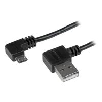 StarTech.com StarTech Micro USB Kabel mit rechts gewinkelten Anschlüssen - Stecker/Stecker - 2m - USB A zu Micro B Anschlusskabel - USB-Kabel - Micro-USB Typ B (M)