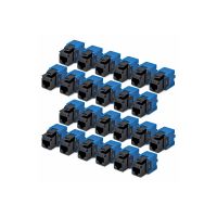 StarTech.com Cat6 Keystone Jack Modul, 24er-Pack RJ45 Ethernet Keystone Buchse, UTP Cat6 Wandbuchse, 180 Grad, werkzeuglos, Schwarz, Flach, Schwarz, Blau, RJ-45, Buchse, Buchse, 10GBase-T