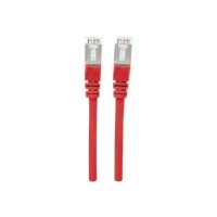 Intellinet Network Patch Cable, Cat7 Cable/Cat6A Plugs, 0.5m, Red, Copper, S/FTP, LSOH / LSZH, PVC, RJ45, Gold Plated Contacts, Snagless, Booted, Lifetime Warranty, Polybag - Patch-Kabel - RJ-45 (M)