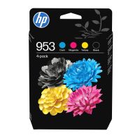 HP 953 4er-Pack Original-Druckerpatronen Schwarz/Cyan/Magenta/Gelb, Standardertrag, Schwarz, Cyan, Magenta, Gelb, Tinte auf Pigmentbasis, Tinte auf Pigmentbasis, 20 ml, 9 ml