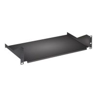 IC Intracom Intellinet 19" Cantilever Shelf, 2U, Fixed, Depth 400mm, Max 25kg, Black, Three Year Warranty - Rack - Regal - Schwarz, RAL 9005 - 2U - 48.3 cm (19")