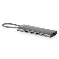DIGITUS USB-C Docking Station, 9-Port, Universal, USB Typ-C, Grau