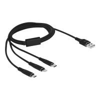 Delock Lightning-Kabel, nur zum Aufladen - USB männlich zu Micro-USB Typ B, Lightning, USB-C männlich