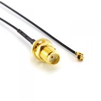ALLNET ANT-PIG-UFL-SMAF-30, 0,3 m, U.FL, SMA, Schwarz, Gold