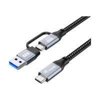 Equip USB-Kabel - USB-C (M) mit abnehmbaren USB-C- zu USB-A-Adapter zu USB-C (M)