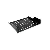 ROLINE Rack - Regal - 350 mm tief, Tragfähigkeit 25 kg - RAL 9005, Jet Black - 2U - 48.3 cm (19")