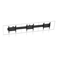 Vision Befestigungskit (Wandmontage) - für 3 LCD-/Plasma-Konsolen - Querformat - Stahl, Aluminium - mattschwarze Pulverbeschichtung - Bildschirmgröße: 102-109 cm (40"-43")