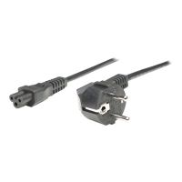 IC Intracom Manhattan Power Cord/Cable, Euro 2-pin (CEE 7/4) plug to C5 Female (cloverleaf/triangular)